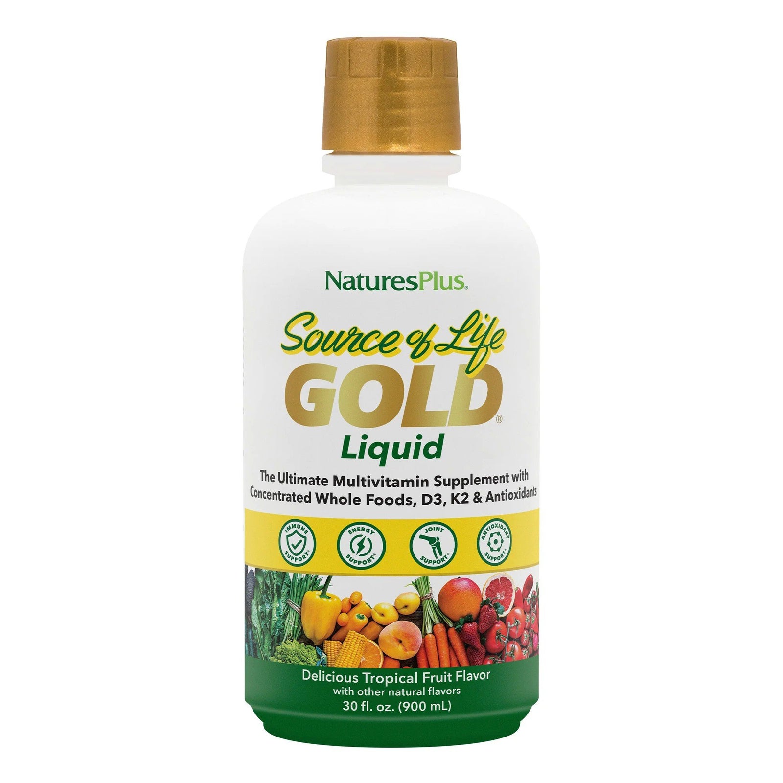 Nature's Plus Source of Life Gold Liquid Tropical Fruit Flavor 30 oz Liquid