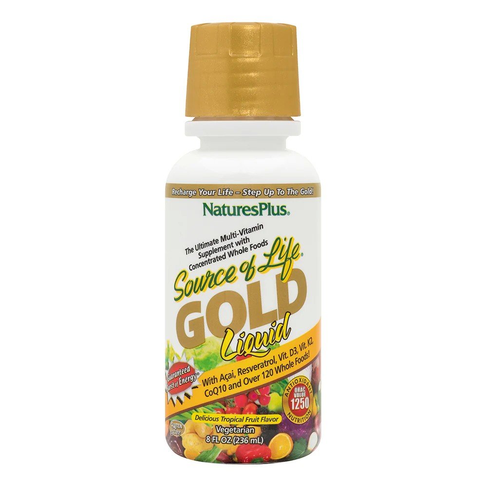 Nature's Plus Source of Life GOLD Liquid Tropical Fruit Flavor 8 oz Liquid