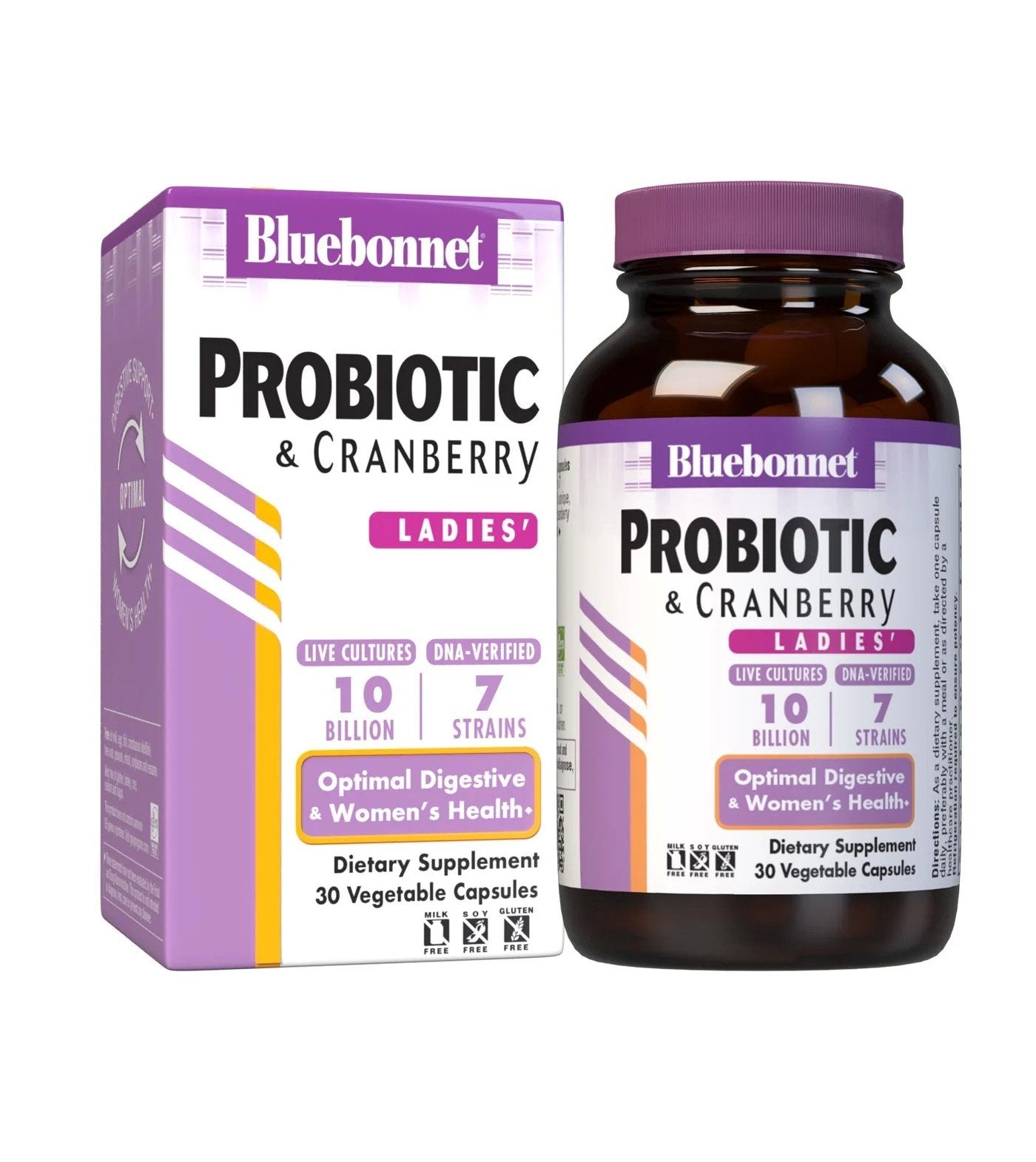 Bluebonnet Probiotic 10 Billion & Cranberry Ladies 30 VegCap