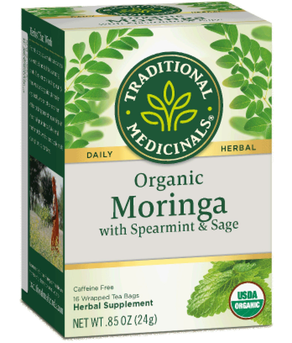 Traditional Medicinals Organic Moringa Tea with Spearmint &amp; Sage 16 Bags Box