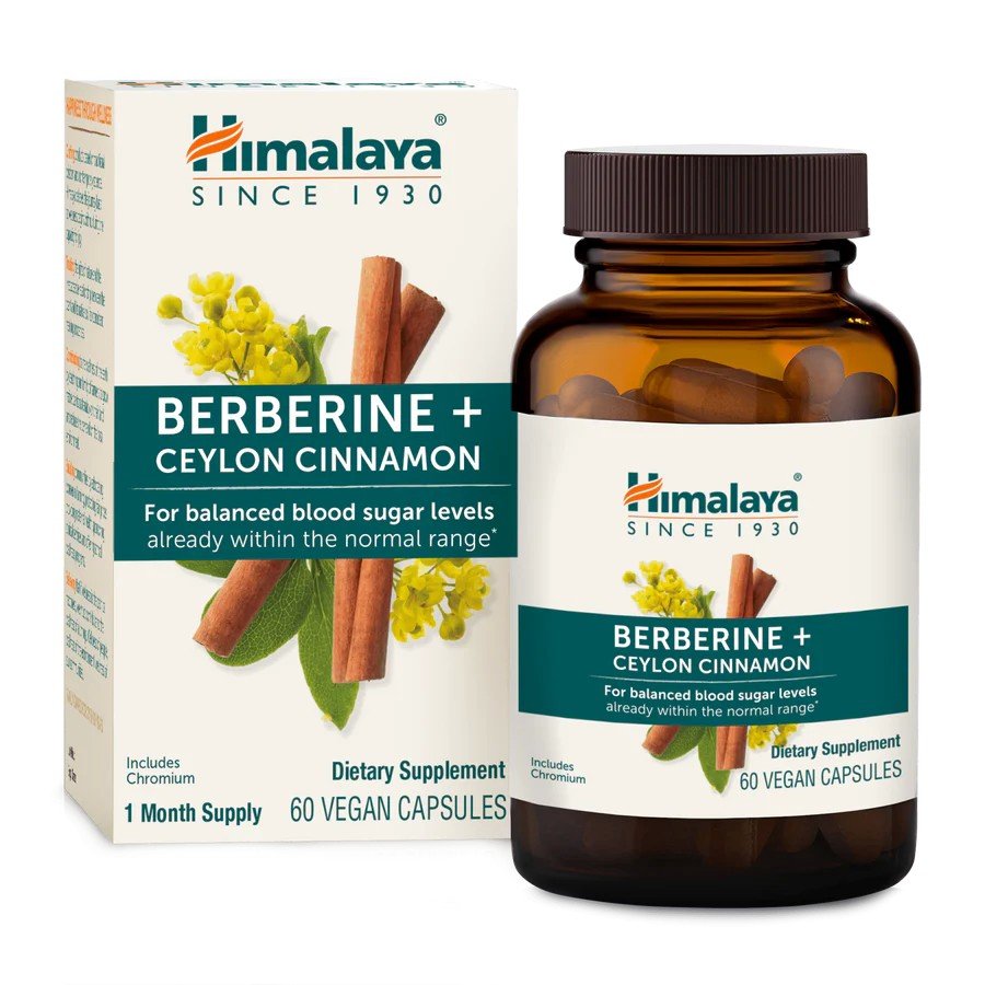 Himalaya Herbals Berberine + Ceylon Cinnamon 60 vegan Capsule